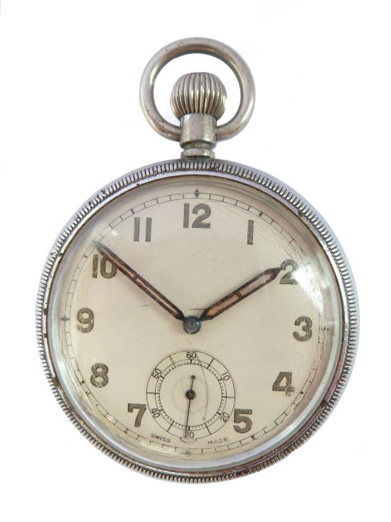 WW2 GSTP Military Vertex Pocket Watch
