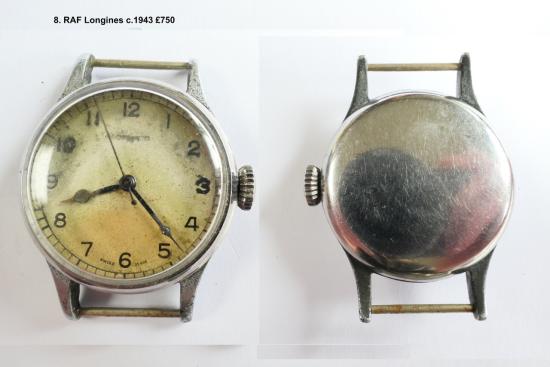 WW2 Unmarked RAF Longines Watch