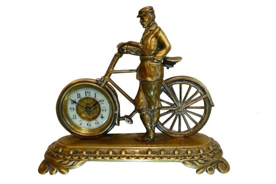 British Victorian Bicycle Clock c.1895