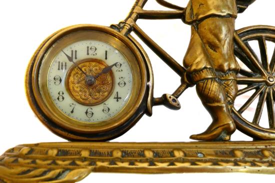 British Victorian Bicycle Clock c.1895